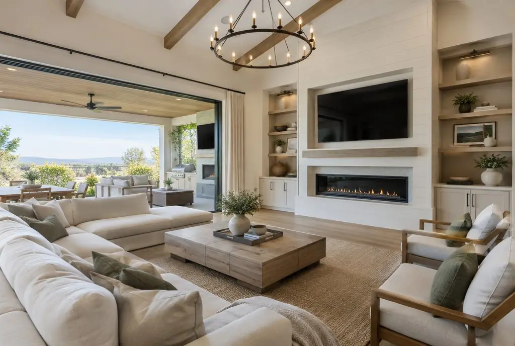Illustration: a wall-mounted TV in a typical Great Park home