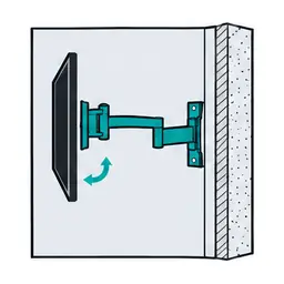 Schematic: Full-motion (articulating) mount