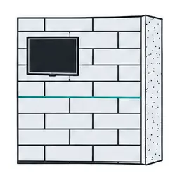 Schematic: Brick, block or concrete