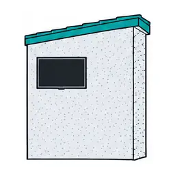 Schematic: Stucco or an outdoor loggia wall