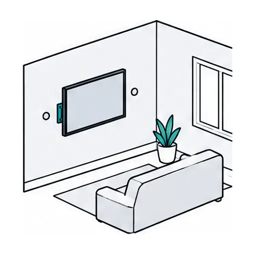 Schematic icon: Apartment TV Mounting for Renters