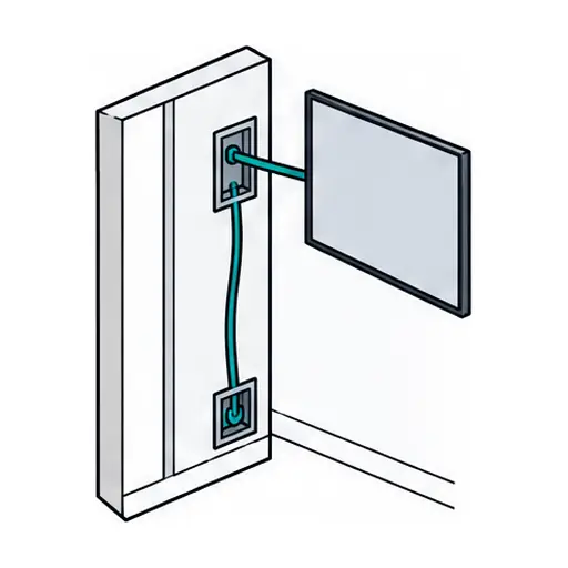 Schematic icon: In-Wall Wire Concealment