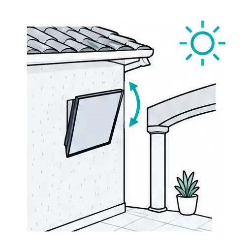 Schematic icon: Outdoor Loggia & Patio TV Mounting